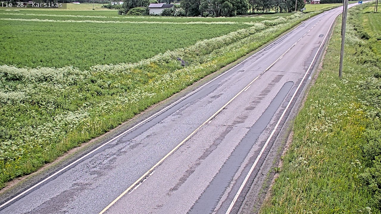 Weather Camera Image Road 28 Haapavesi, Karsikas, Haapavesi, Pohjois-Pohjanmaa