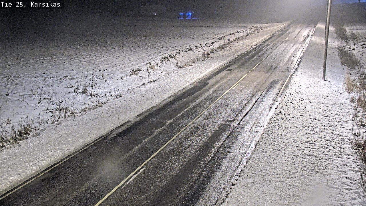 Weather Camera Image Road 28 Haapavesi, Karsikas, Haapavesi, Pohjois-Pohjanmaa