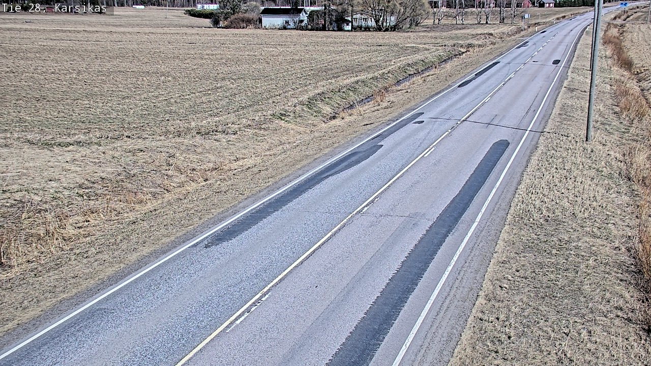 Weather Camera Image Väg 28 Haapavesi, Karsikas, Haapavesi, Pohjois-Pohjanmaa