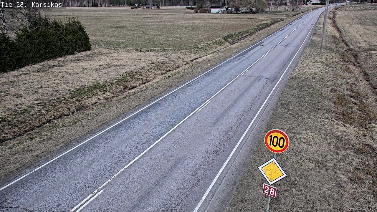 Weather Camera Image Road 28 Haapavesi, Karsikas, Haapavesi, Pohjois-Pohjanmaa