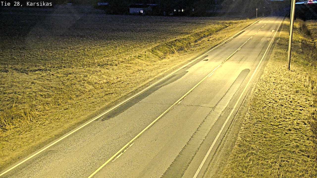 Weather Camera Image Väg 28 Haapavesi, Karsikas, Haapavesi, Pohjois-Pohjanmaa