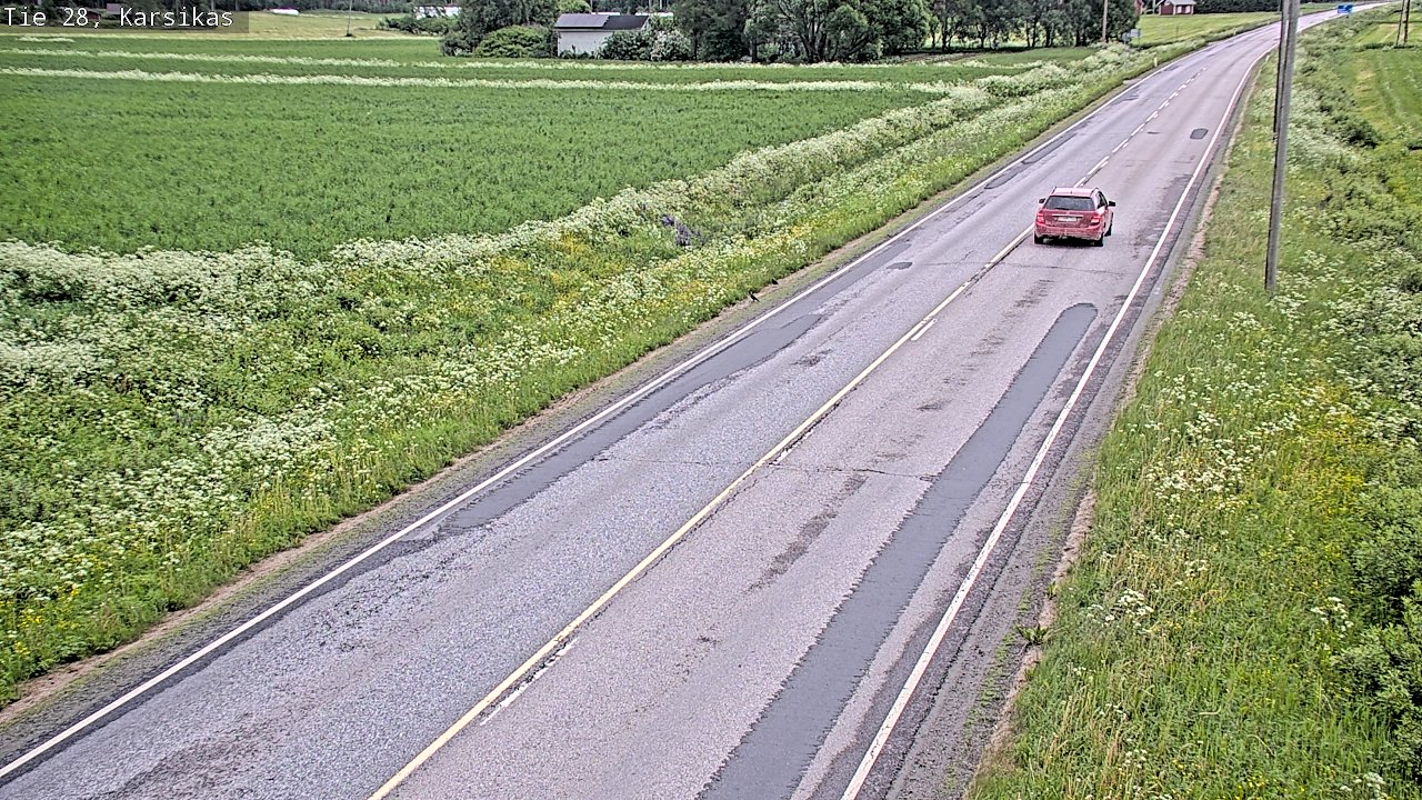 Weather Camera Image Road 28 Haapavesi, Karsikas, Haapavesi, Pohjois-Pohjanmaa