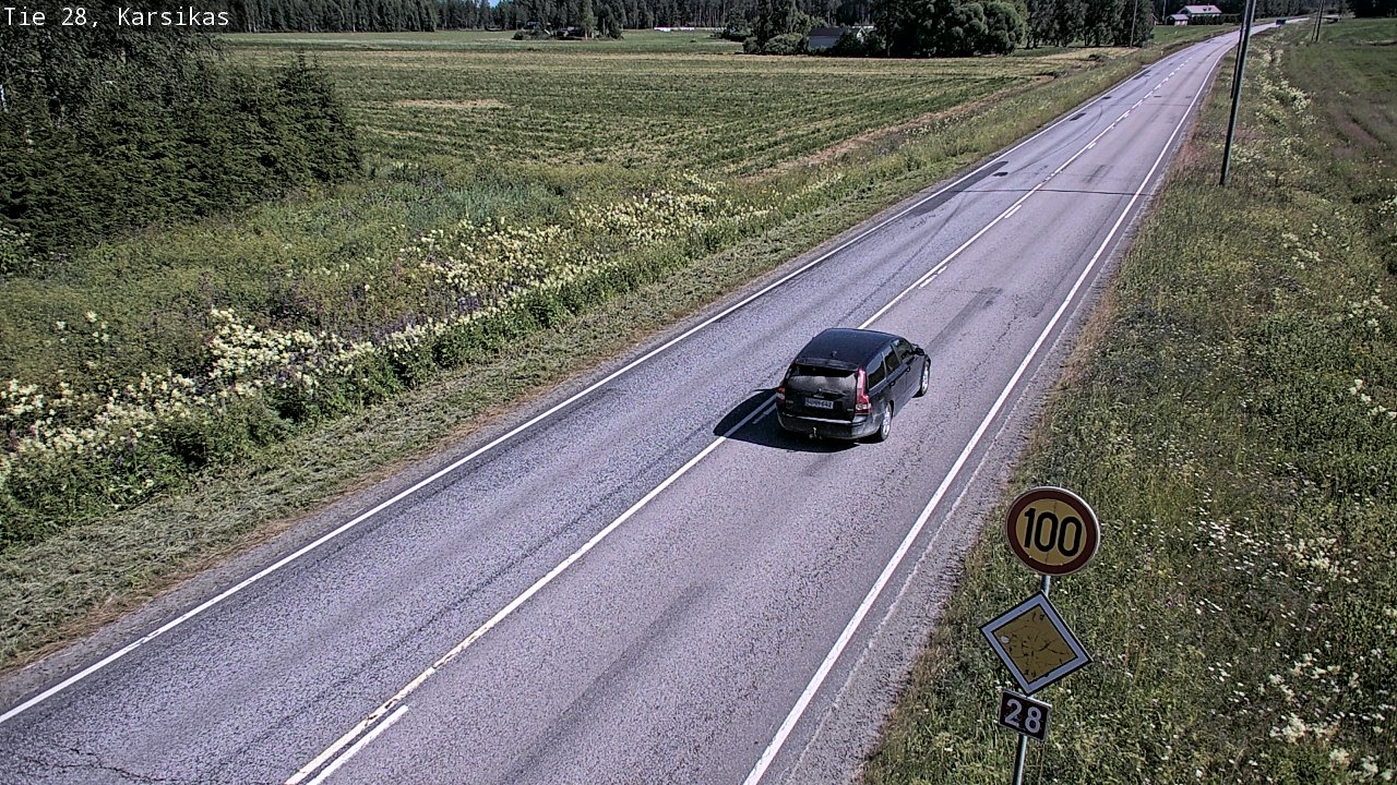Weather Camera Image Road 28 Haapavesi, Karsikas, Haapavesi, Pohjois-Pohjanmaa
