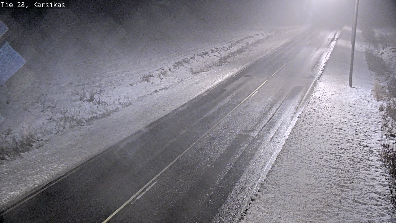 Weather Camera Image Road 28 Haapavesi, Karsikas, Haapavesi, Pohjois-Pohjanmaa