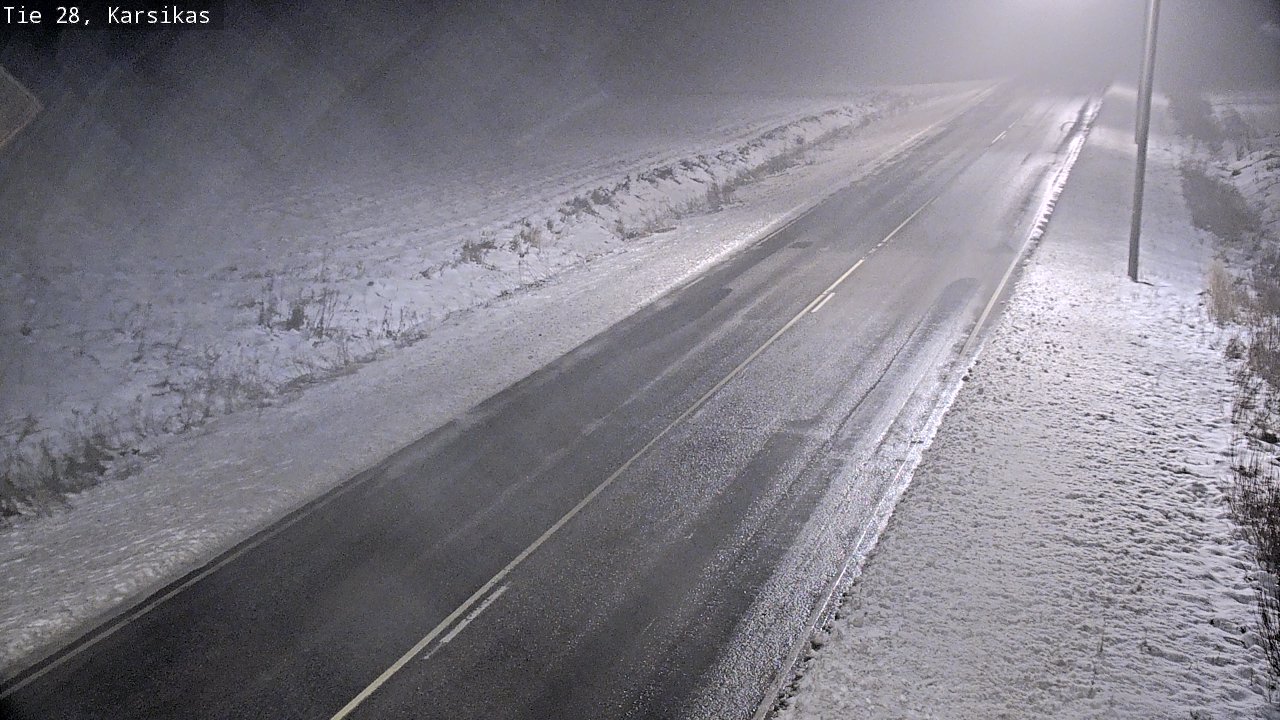 Weather Camera Image Road 28 Haapavesi, Karsikas, Haapavesi, Pohjois-Pohjanmaa