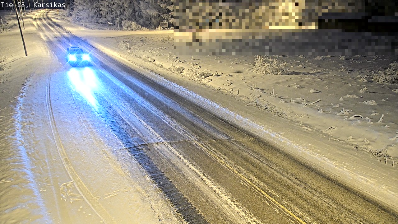 Weather Camera Image Road 28 Haapavesi, Karsikas, Haapavesi, Pohjois-Pohjanmaa