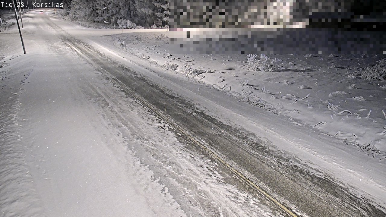 Weather Camera Image Road 28 Haapavesi, Karsikas, Haapavesi, Pohjois-Pohjanmaa