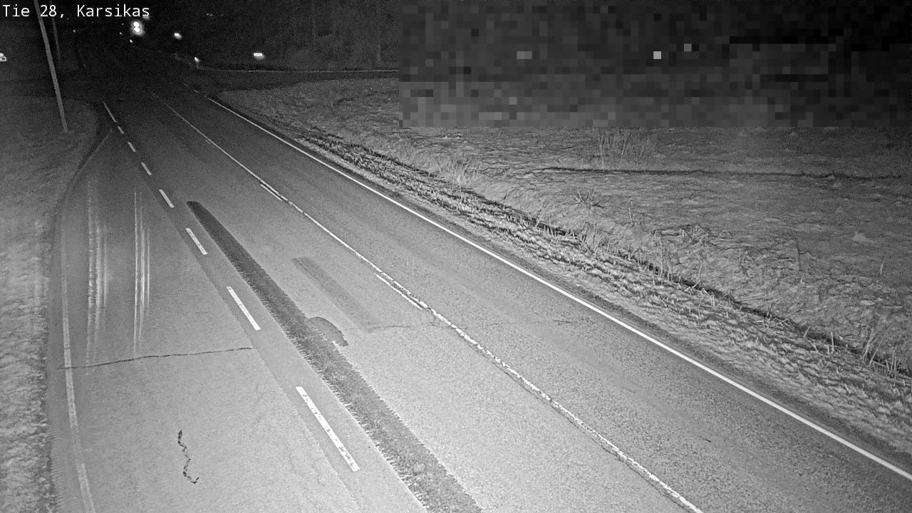 Weather Camera Image Road 28 Haapavesi, Karsikas, Haapavesi, Pohjois-Pohjanmaa