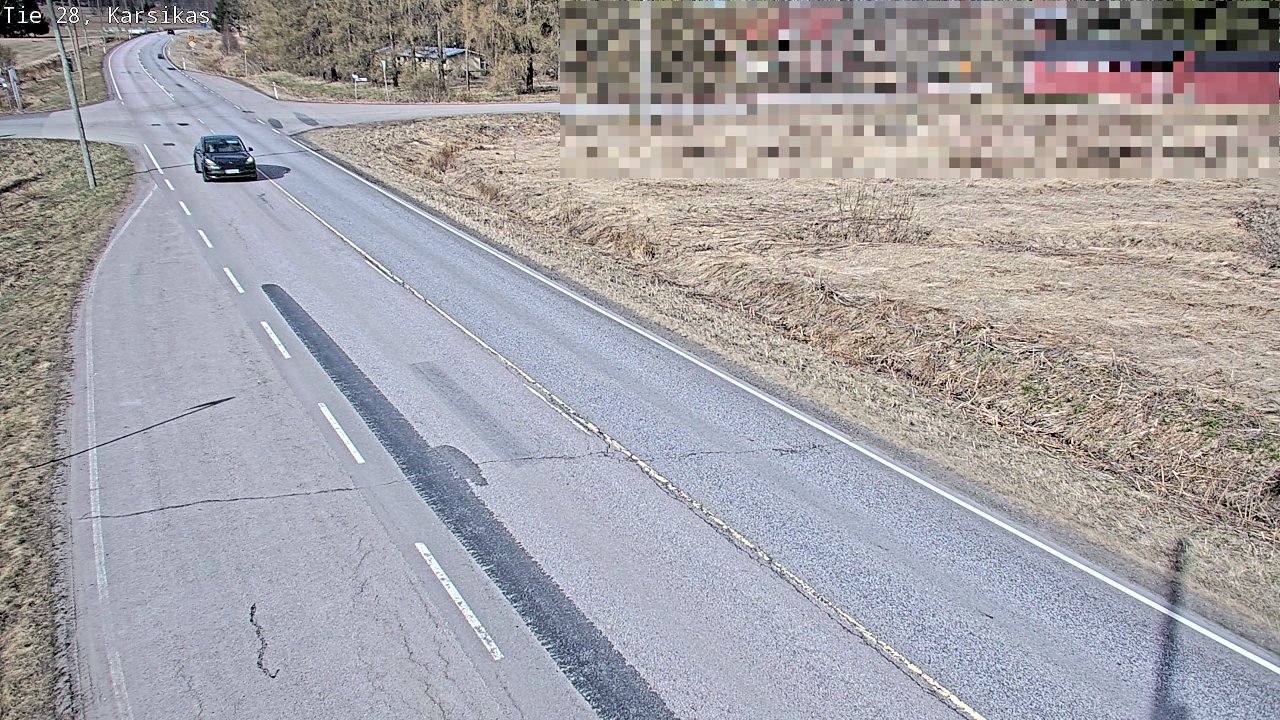 Weather Camera Image Väg 28 Haapavesi, Karsikas, Haapavesi, Pohjois-Pohjanmaa