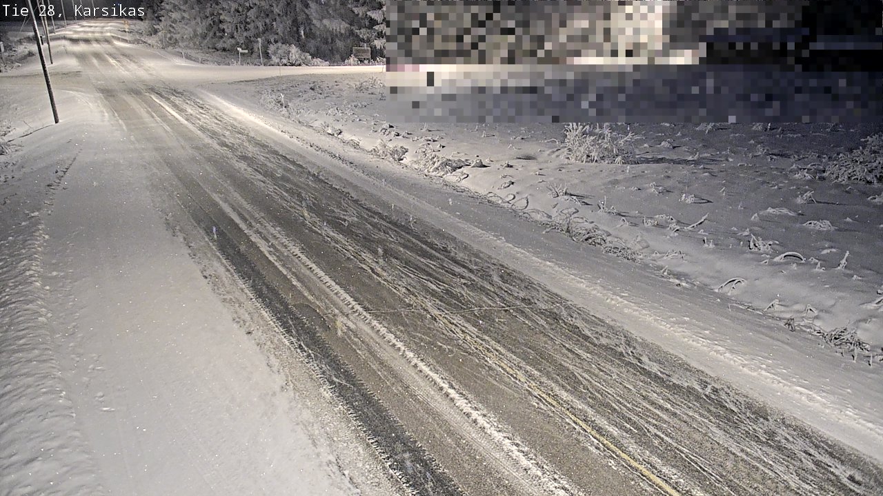Weather Camera Image Road 28 Haapavesi, Karsikas, Haapavesi, Pohjois-Pohjanmaa