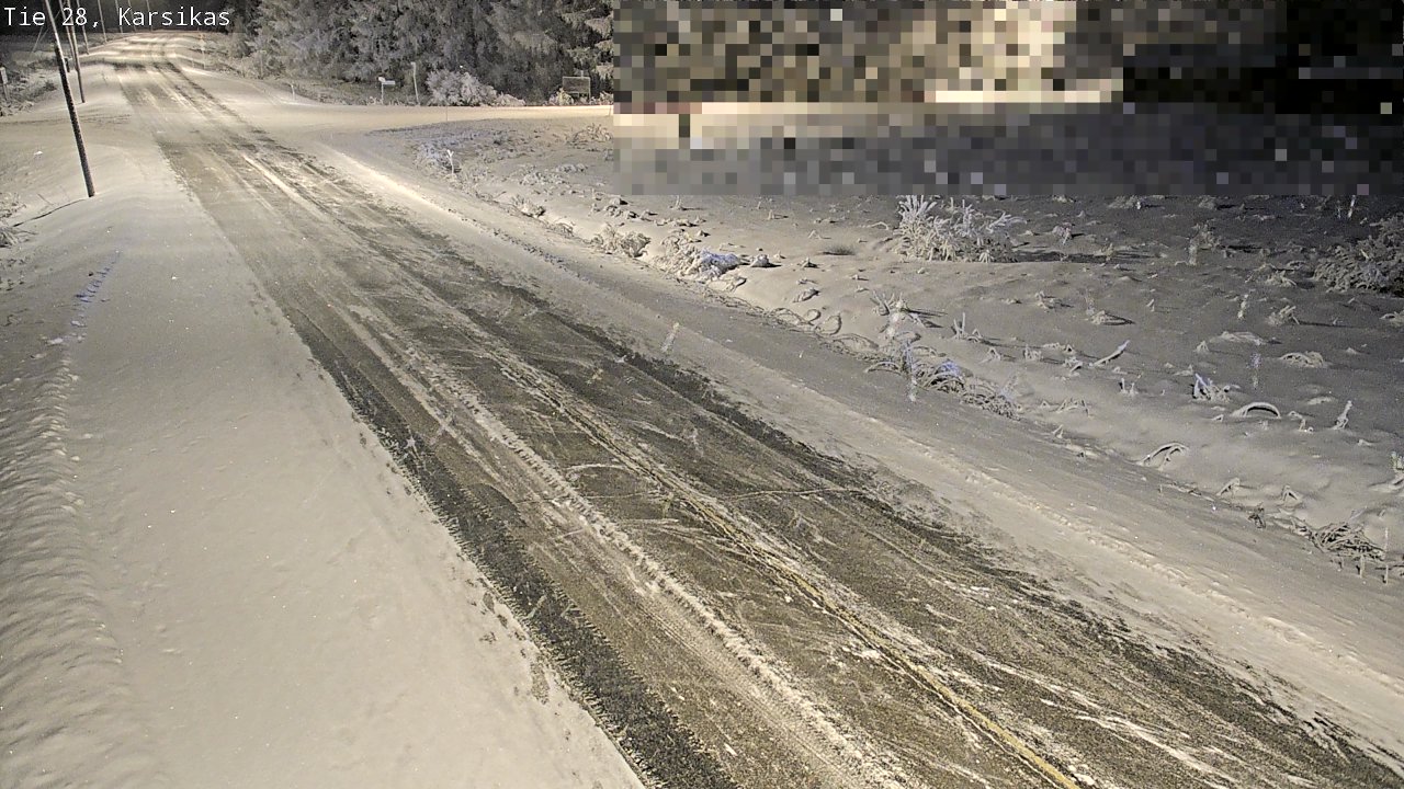 Weather Camera Image Road 28 Haapavesi, Karsikas, Haapavesi, Pohjois-Pohjanmaa