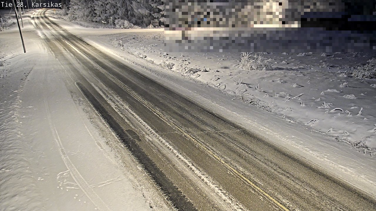 Weather Camera Image Road 28 Haapavesi, Karsikas, Haapavesi, Pohjois-Pohjanmaa