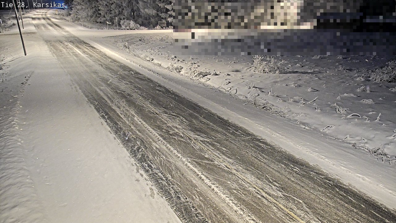 Weather Camera Image Road 28 Haapavesi, Karsikas, Haapavesi, Pohjois-Pohjanmaa