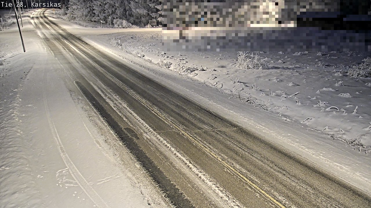 Weather Camera Image Road 28 Haapavesi, Karsikas, Haapavesi, Pohjois-Pohjanmaa