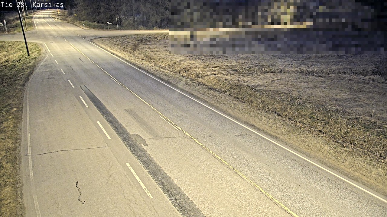 Weather Camera Image Väg 28 Haapavesi, Karsikas, Haapavesi, Pohjois-Pohjanmaa