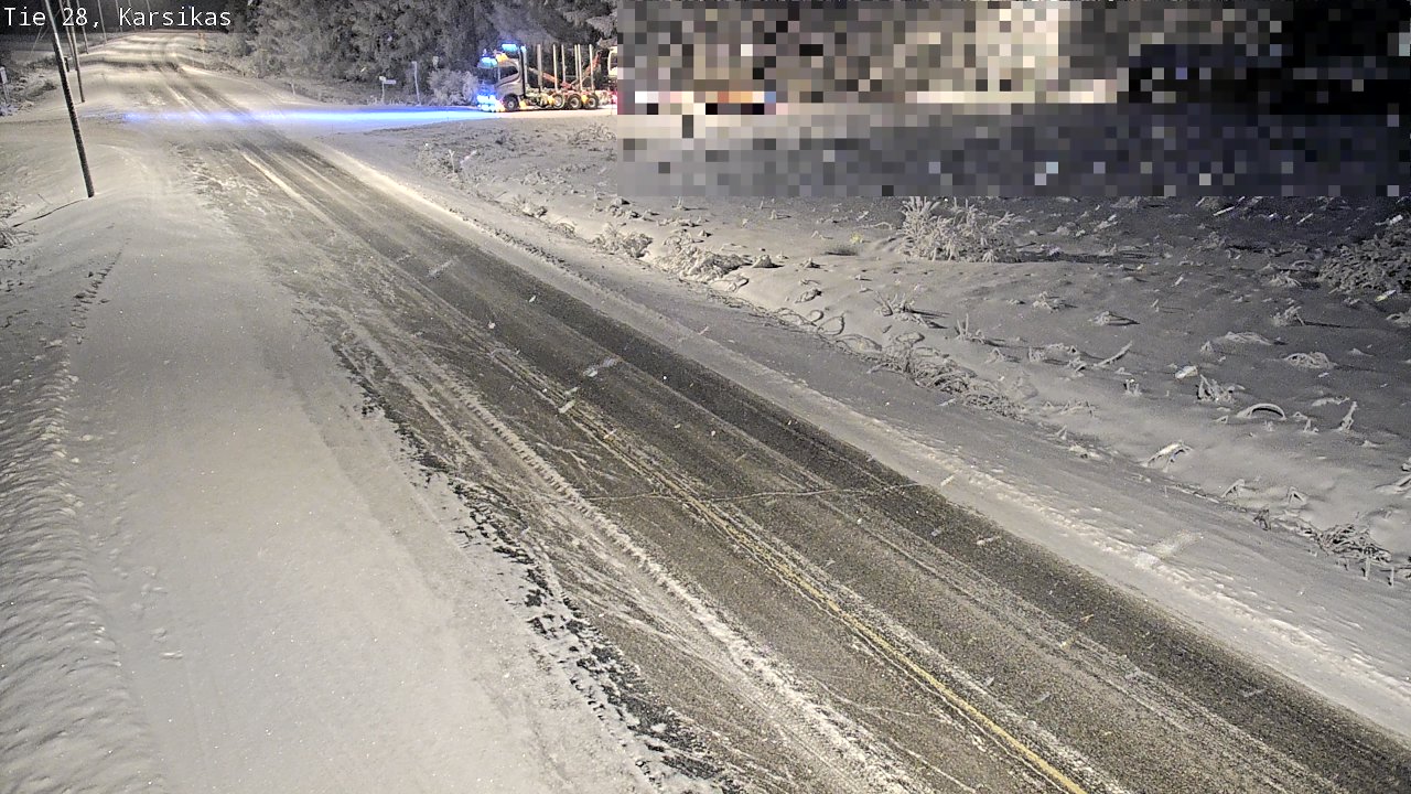 Weather Camera Image Road 28 Haapavesi, Karsikas, Haapavesi, Pohjois-Pohjanmaa