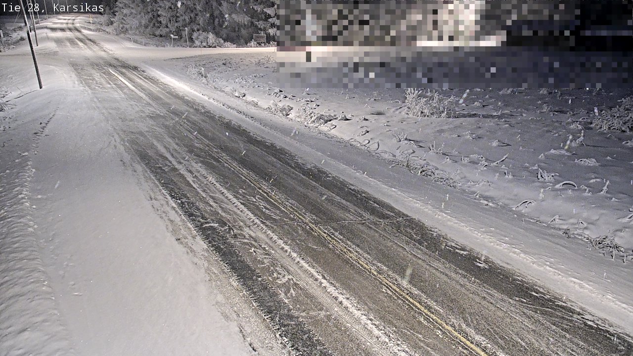 Weather Camera Image Road 28 Haapavesi, Karsikas, Haapavesi, Pohjois-Pohjanmaa