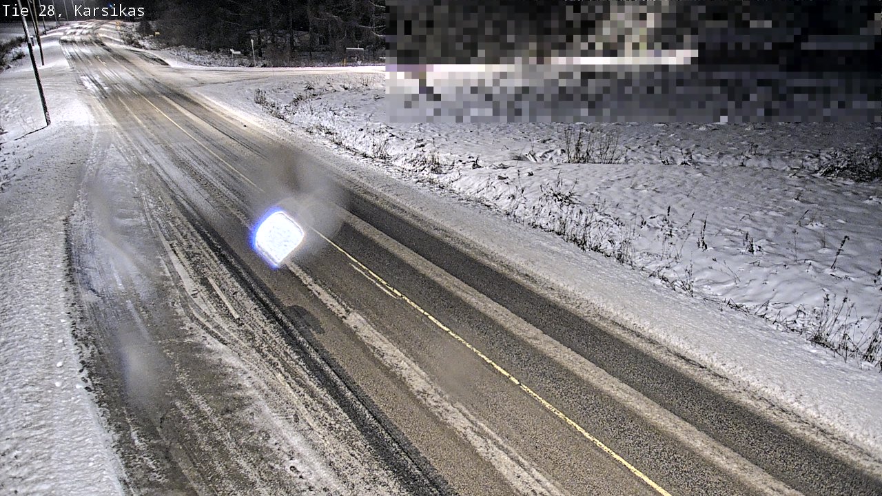 Weather Camera Image Road 28 Haapavesi, Karsikas, Haapavesi, Pohjois-Pohjanmaa