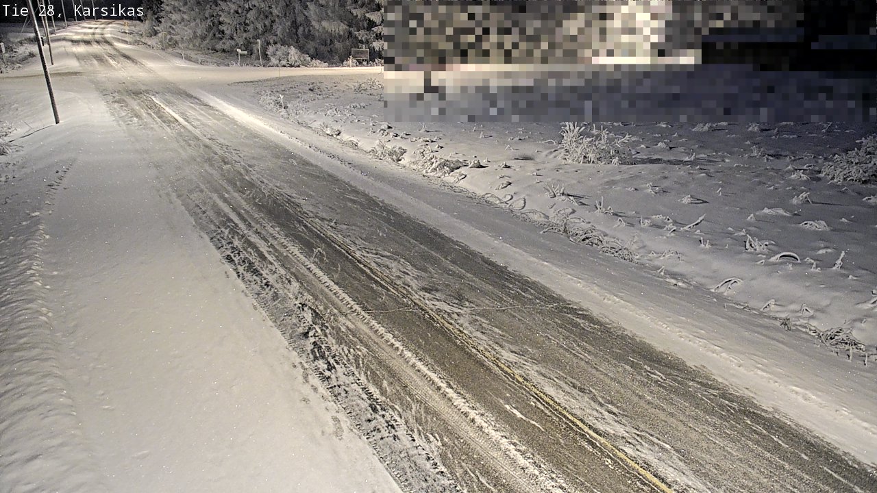 Weather Camera Image Road 28 Haapavesi, Karsikas, Haapavesi, Pohjois-Pohjanmaa