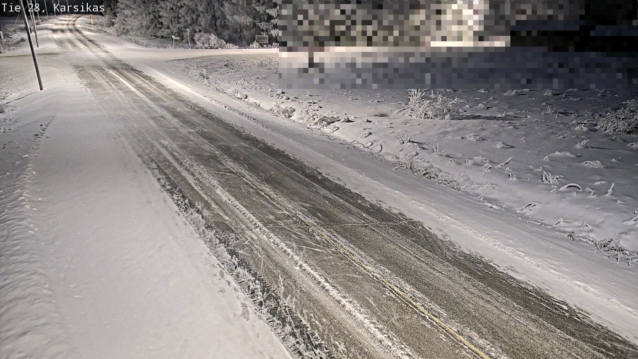 Weather Camera Image Road 28 Haapavesi, Karsikas, Haapavesi, Pohjois-Pohjanmaa