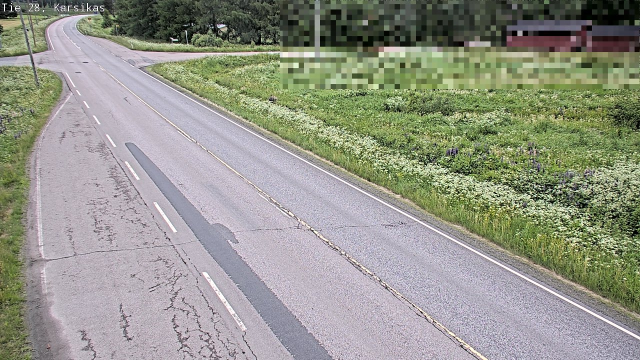 Weather Camera Image Road 28 Haapavesi, Karsikas, Haapavesi, Pohjois-Pohjanmaa