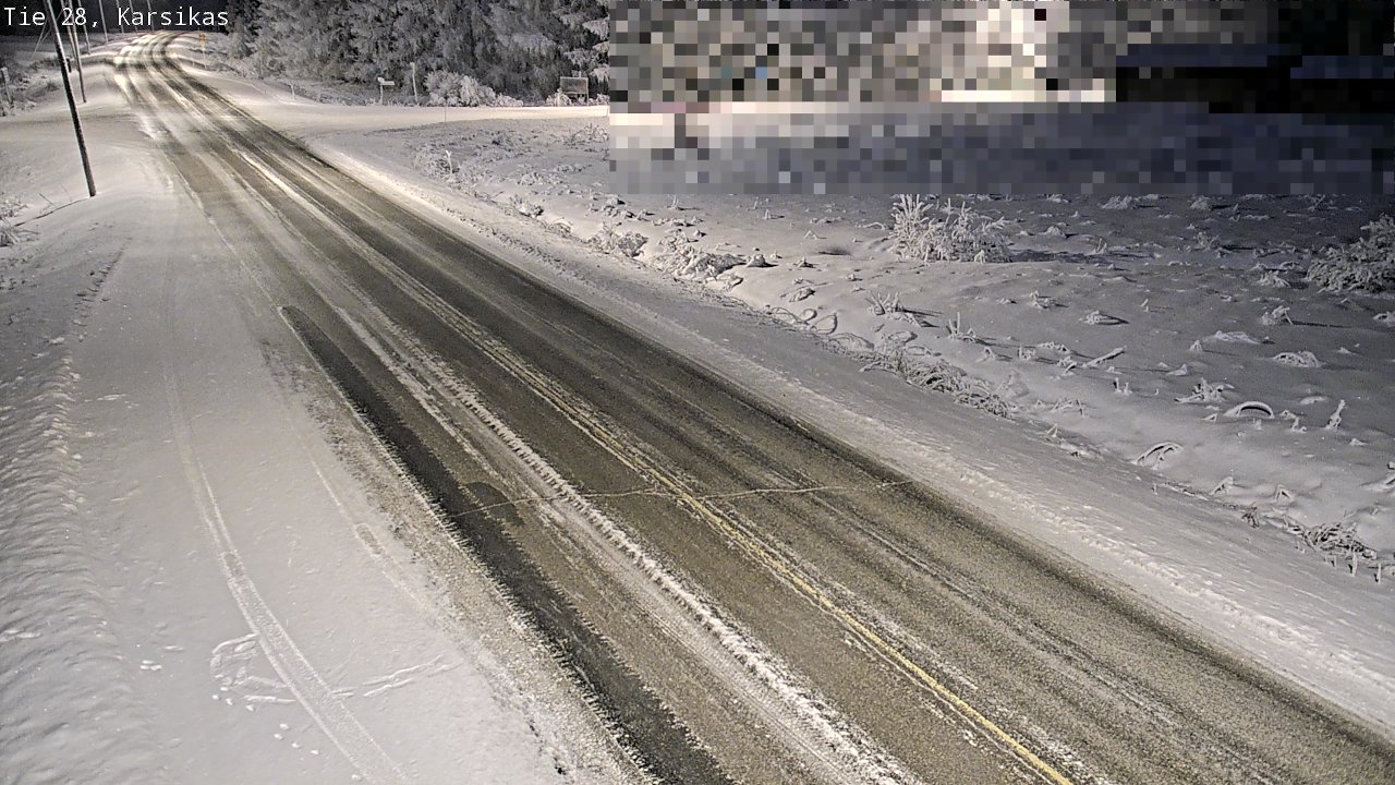 Weather Camera Image Road 28 Haapavesi, Karsikas, Haapavesi, Pohjois-Pohjanmaa