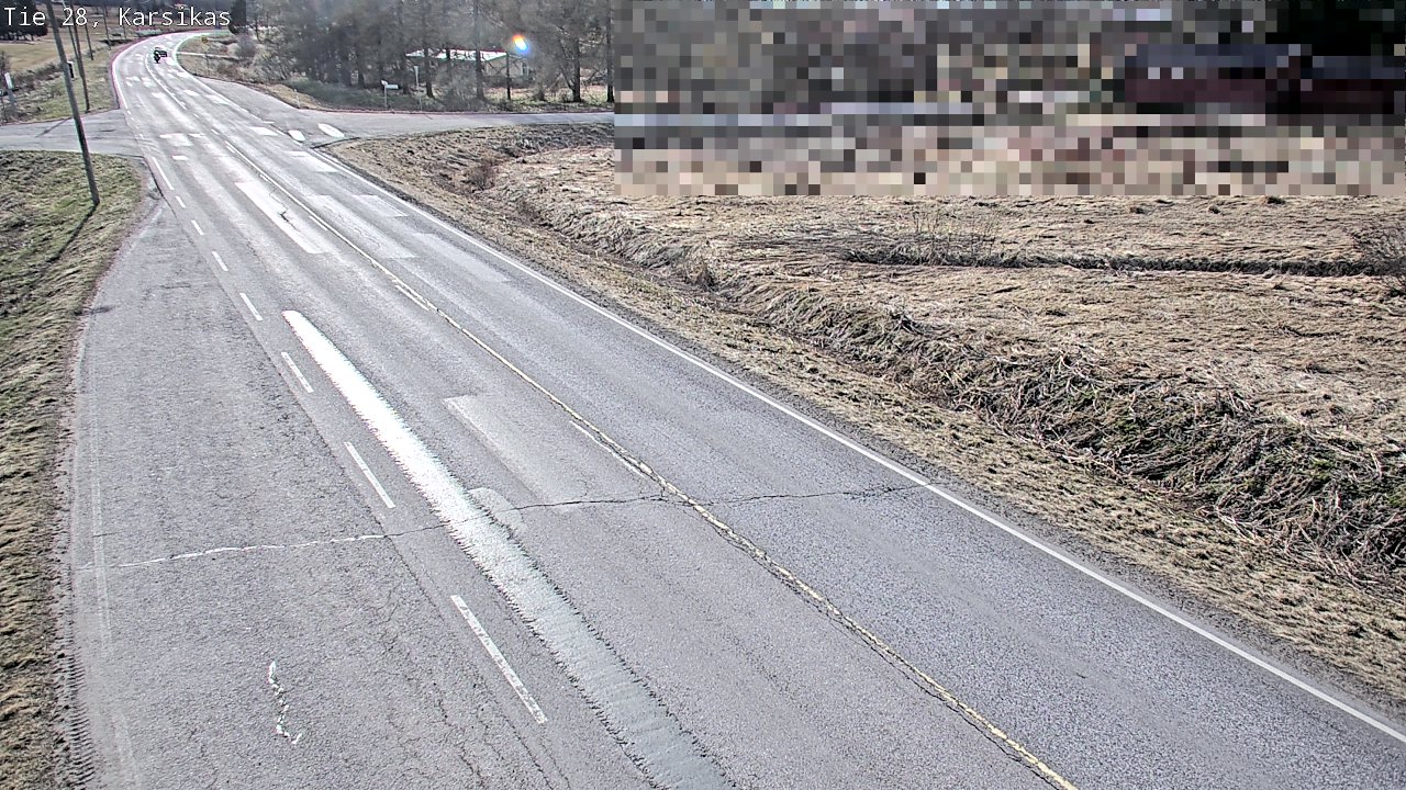 Weather Camera Image Väg 28 Haapavesi, Karsikas, Haapavesi, Pohjois-Pohjanmaa