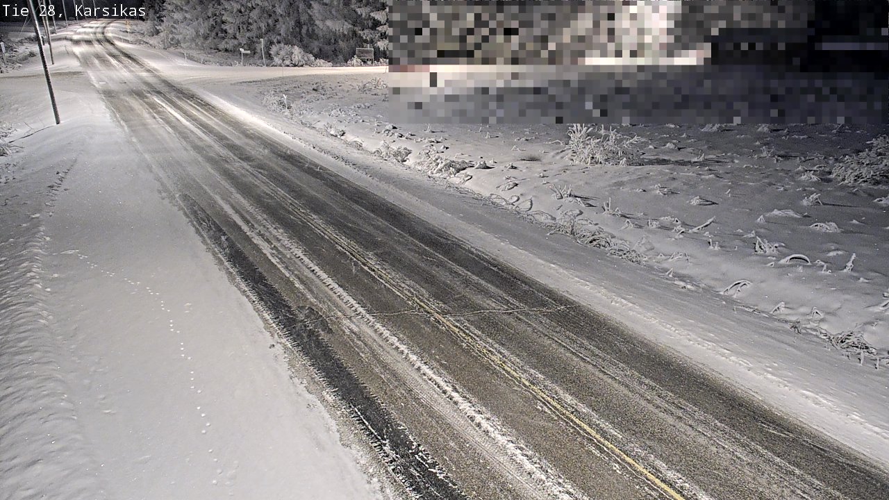 Weather Camera Image Road 28 Haapavesi, Karsikas, Haapavesi, Pohjois-Pohjanmaa