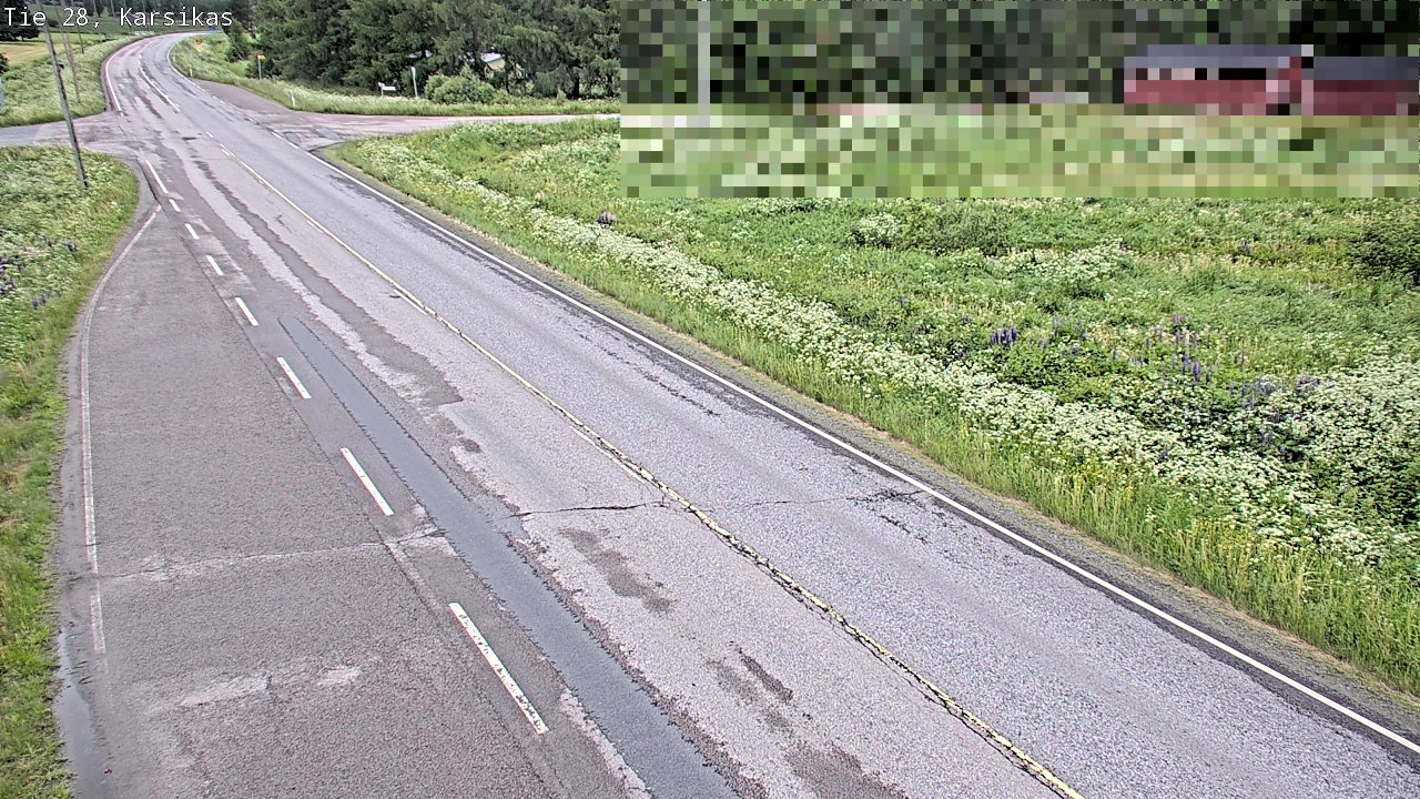 Weather Camera Image Road 28 Haapavesi, Karsikas, Haapavesi, Pohjois-Pohjanmaa