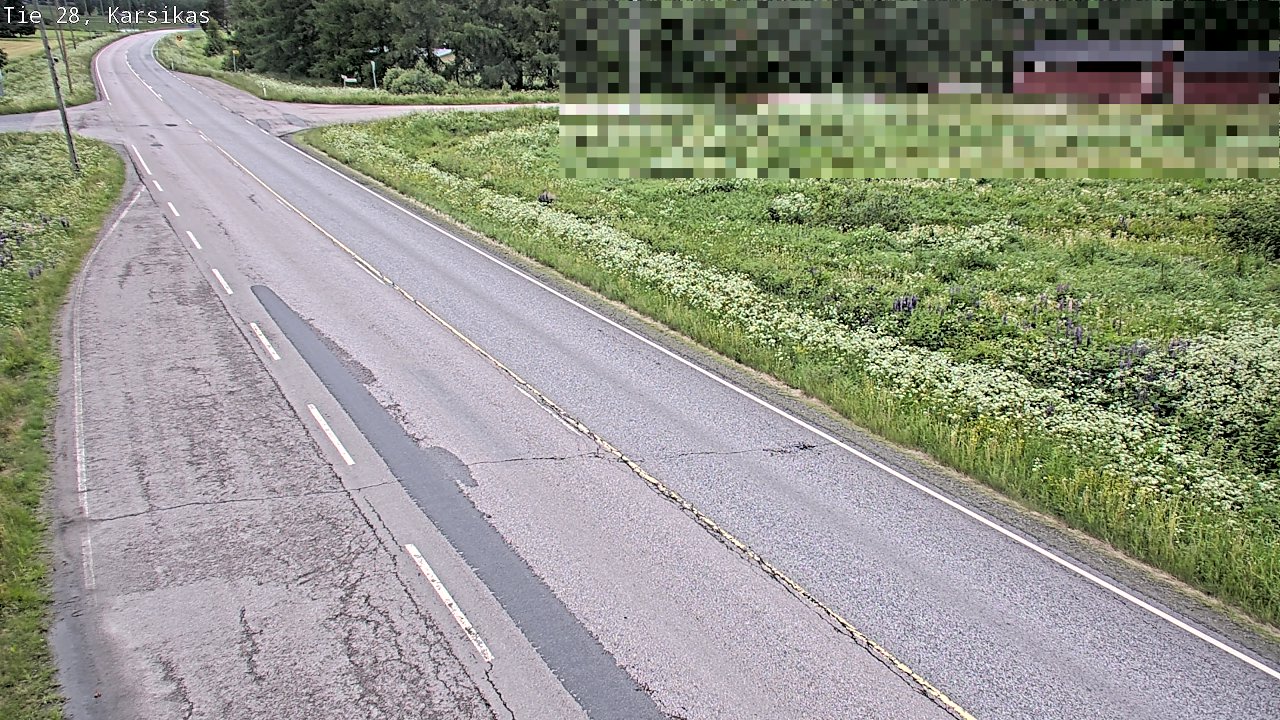 Weather Camera Image Road 28 Haapavesi, Karsikas, Haapavesi, Pohjois-Pohjanmaa