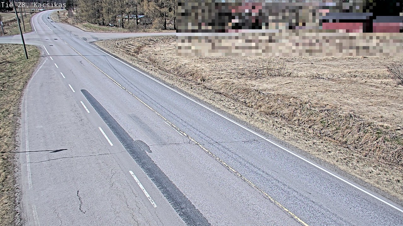Weather Camera Image Väg 28 Haapavesi, Karsikas, Haapavesi, Pohjois-Pohjanmaa