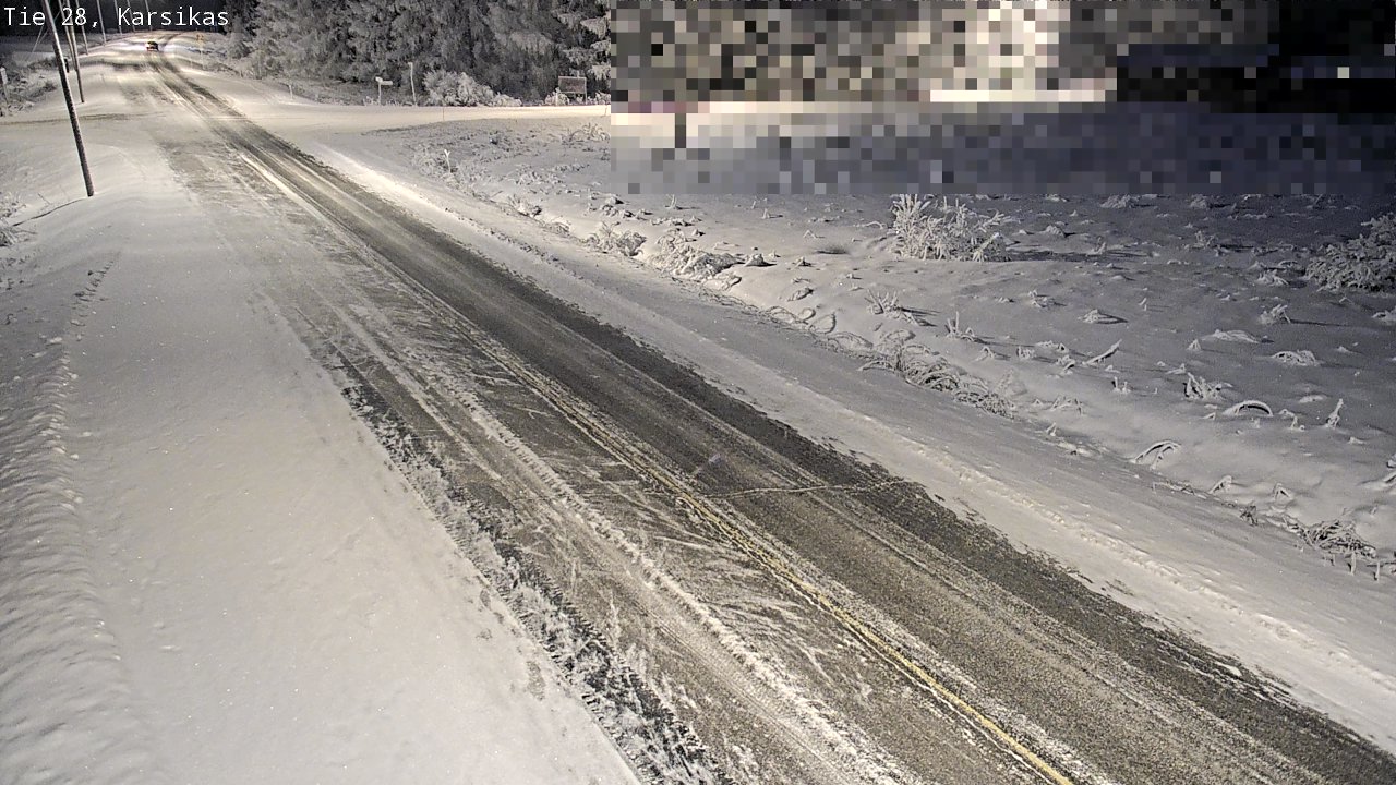 Weather Camera Image Road 28 Haapavesi, Karsikas, Haapavesi, Pohjois-Pohjanmaa