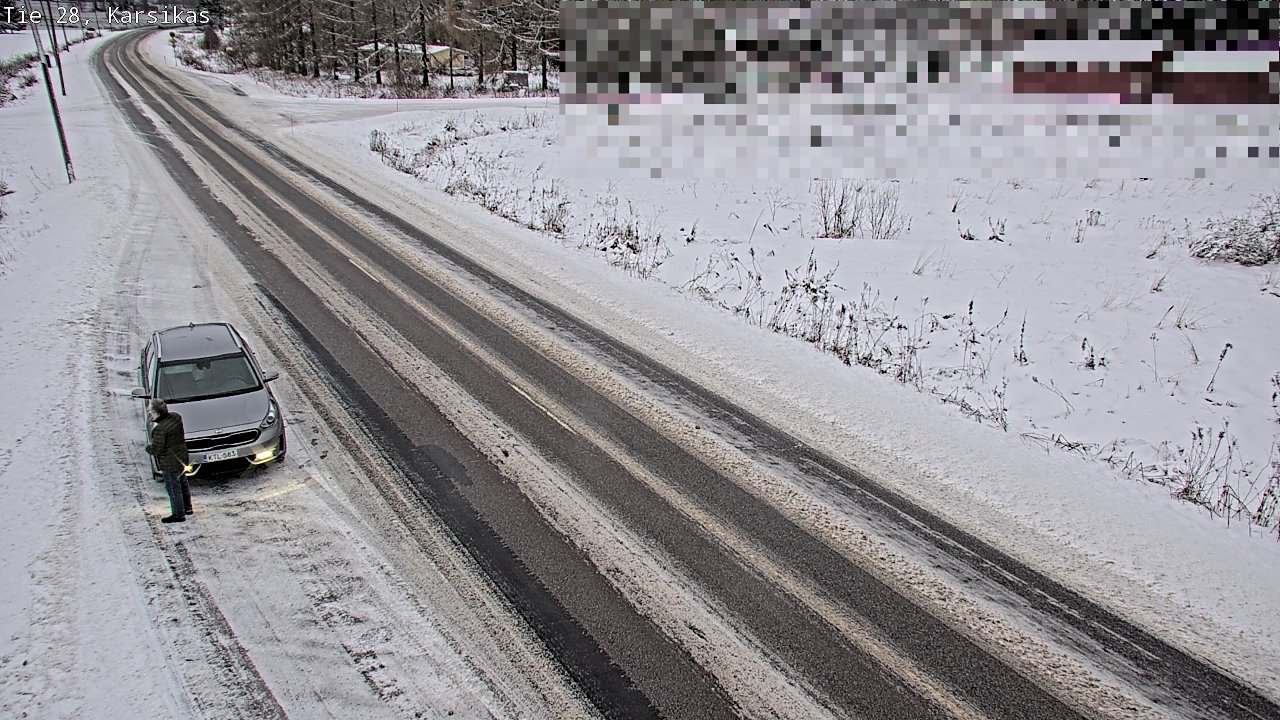 Weather Camera Image Road 28 Haapavesi, Karsikas, Haapavesi, Pohjois-Pohjanmaa