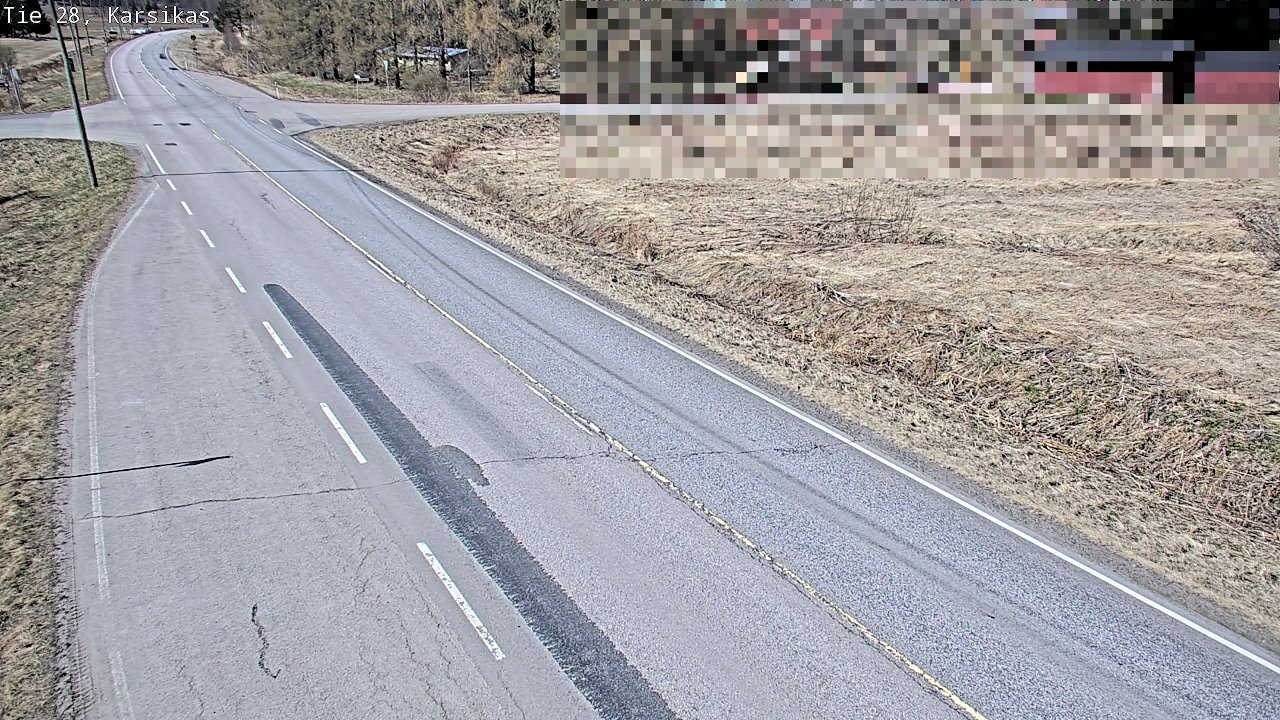 Weather Camera Image Väg 28 Haapavesi, Karsikas, Haapavesi, Pohjois-Pohjanmaa