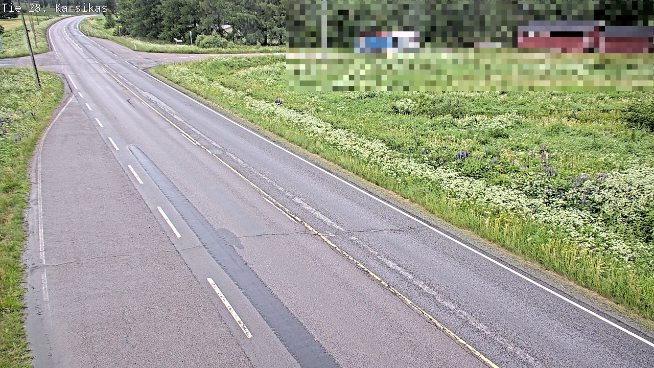 Weather Camera Image Road 28 Haapavesi, Karsikas, Haapavesi, Pohjois-Pohjanmaa