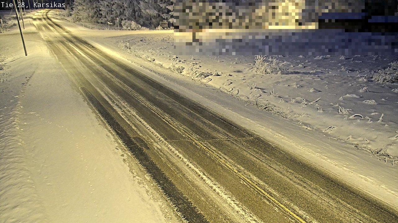 Weather Camera Image Road 28 Haapavesi, Karsikas, Haapavesi, Pohjois-Pohjanmaa