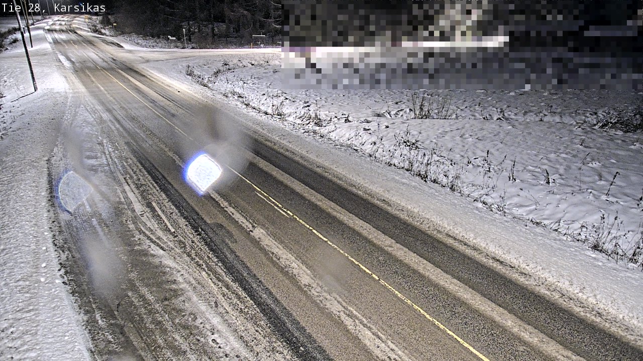 Weather Camera Image Road 28 Haapavesi, Karsikas, Haapavesi, Pohjois-Pohjanmaa