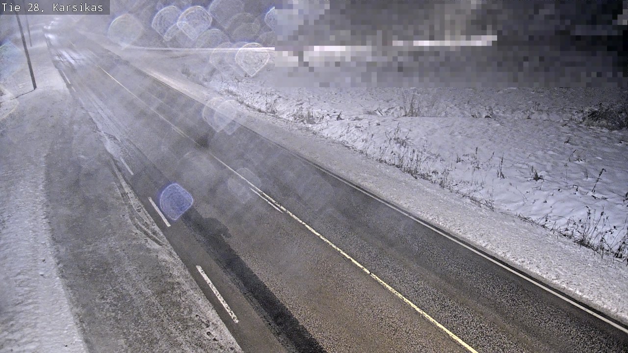 Weather Camera Image Road 28 Haapavesi, Karsikas, Haapavesi, Pohjois-Pohjanmaa