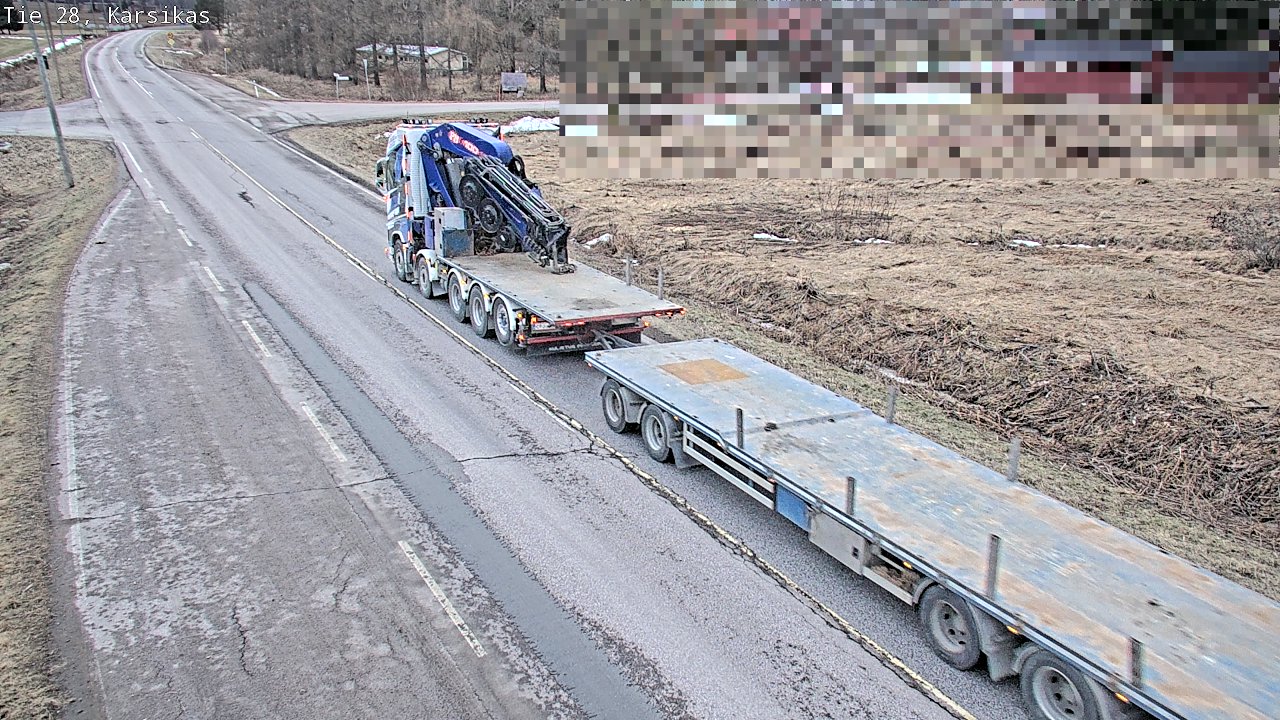 Weather Camera Image Väg 28 Haapavesi, Karsikas, Haapavesi, Pohjois-Pohjanmaa