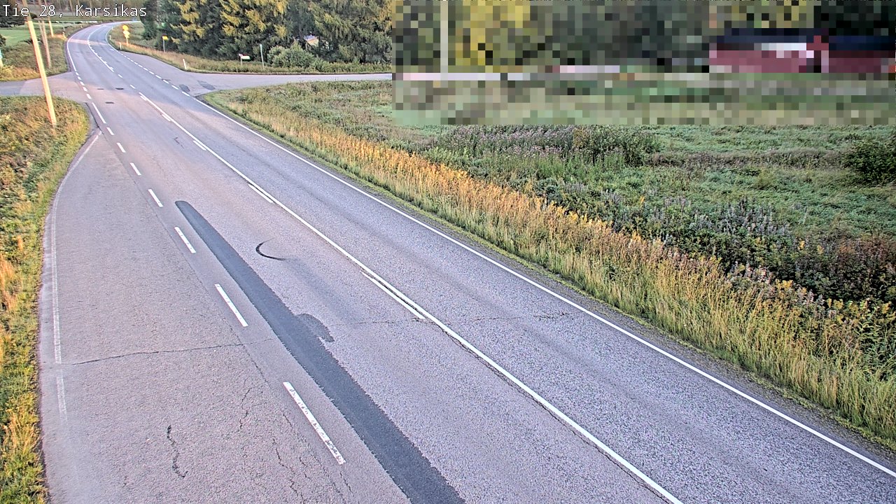 Weather Camera Image Road 28 Haapavesi, Karsikas, Haapavesi, Pohjois-Pohjanmaa