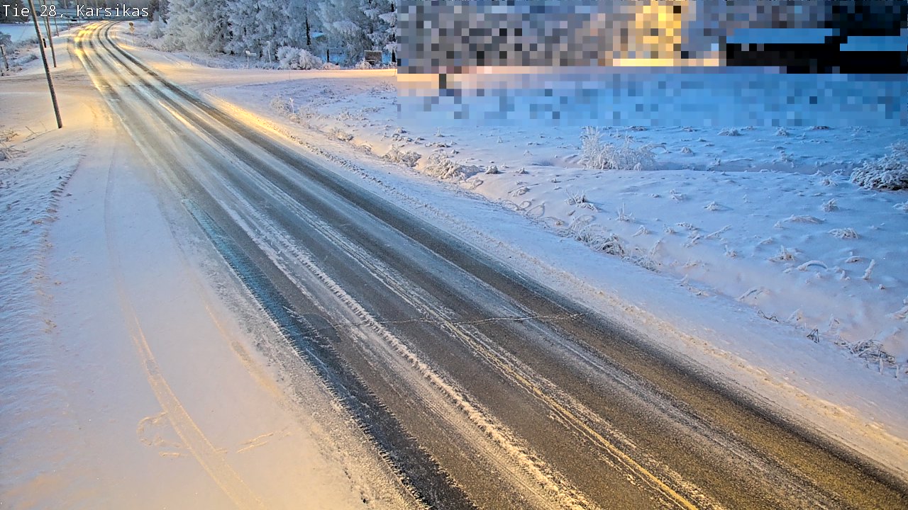 Weather Camera Image Road 28 Haapavesi, Karsikas, Haapavesi, Pohjois-Pohjanmaa