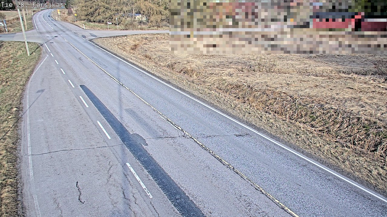 Weather Camera Image Väg 28 Haapavesi, Karsikas, Haapavesi, Pohjois-Pohjanmaa