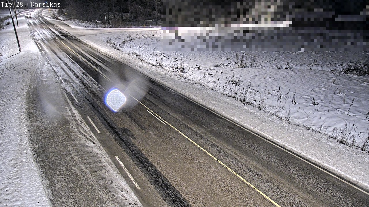 Weather Camera Image Road 28 Haapavesi, Karsikas, Haapavesi, Pohjois-Pohjanmaa