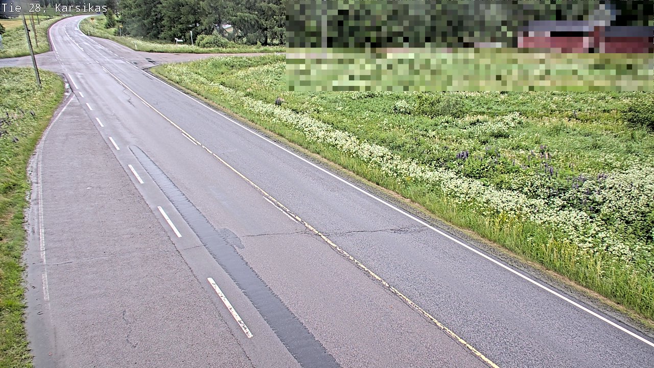Weather Camera Image Road 28 Haapavesi, Karsikas, Haapavesi, Pohjois-Pohjanmaa