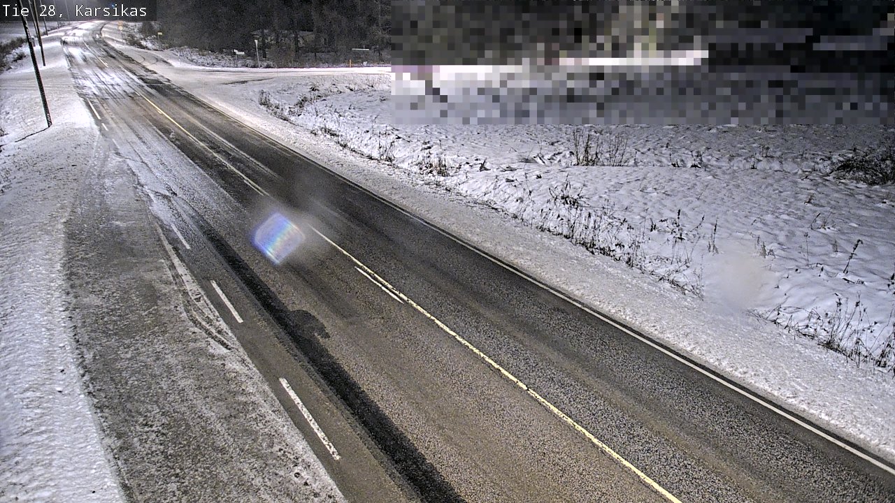 Weather Camera Image Road 28 Haapavesi, Karsikas, Haapavesi, Pohjois-Pohjanmaa