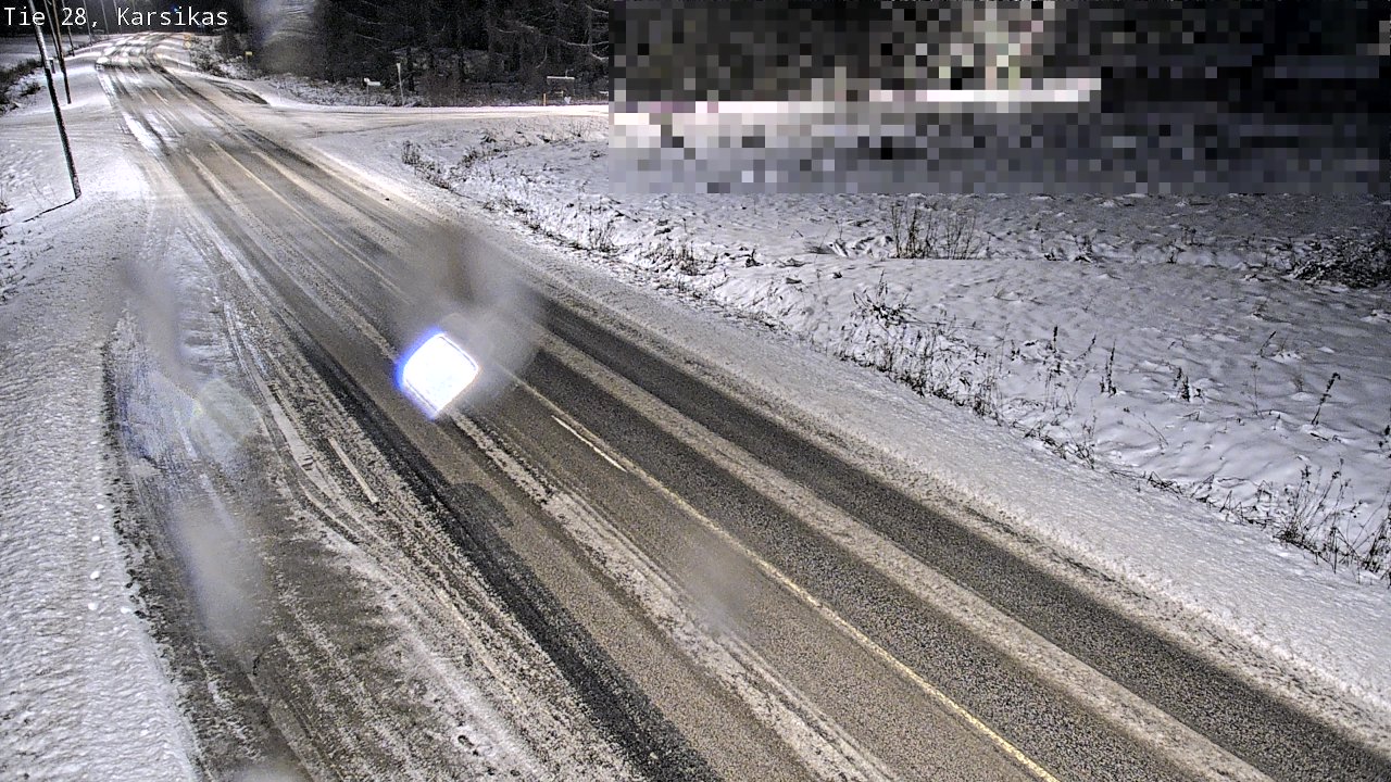 Weather Camera Image Road 28 Haapavesi, Karsikas, Haapavesi, Pohjois-Pohjanmaa