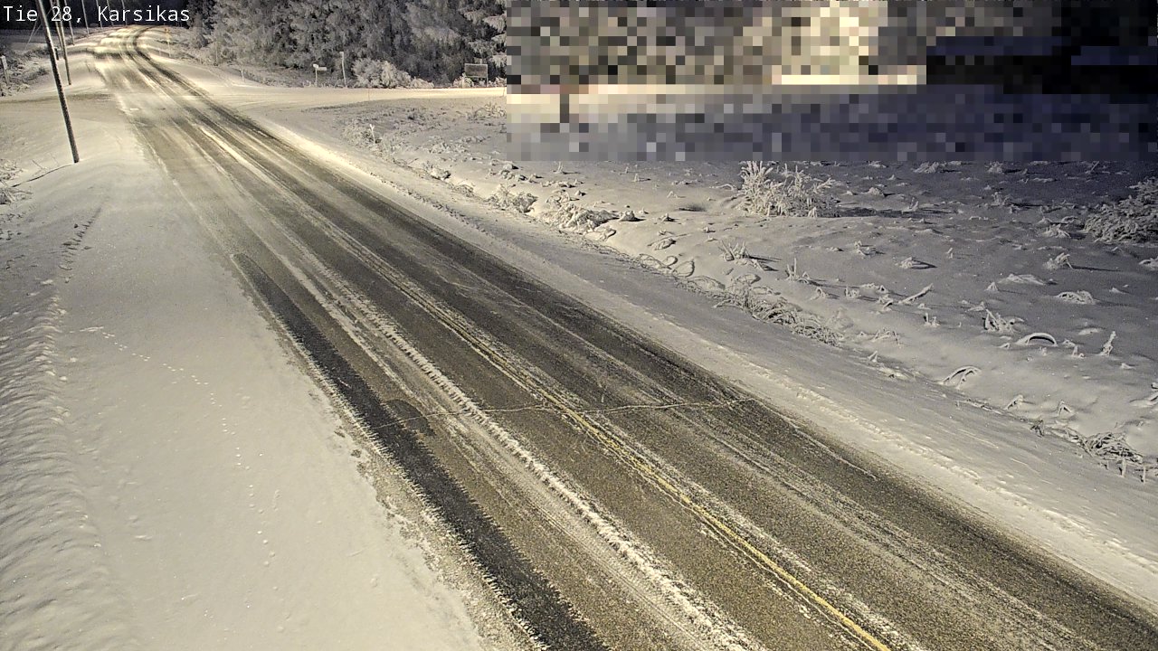 Weather Camera Image Road 28 Haapavesi, Karsikas, Haapavesi, Pohjois-Pohjanmaa