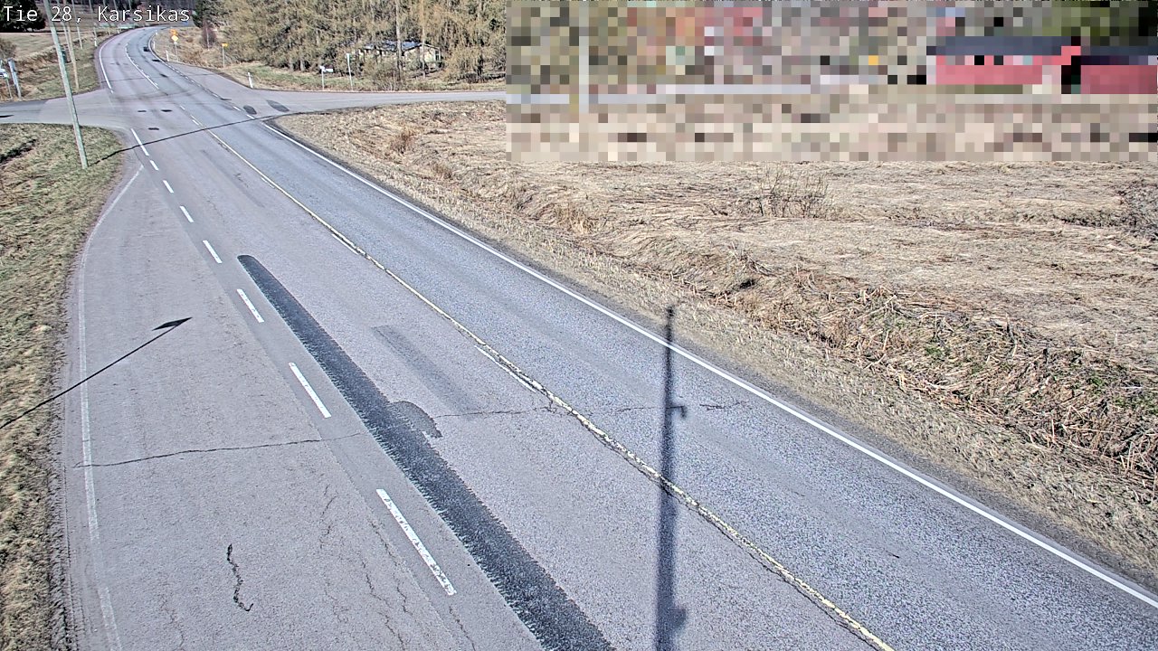 Weather Camera Image Väg 28 Haapavesi, Karsikas, Haapavesi, Pohjois-Pohjanmaa