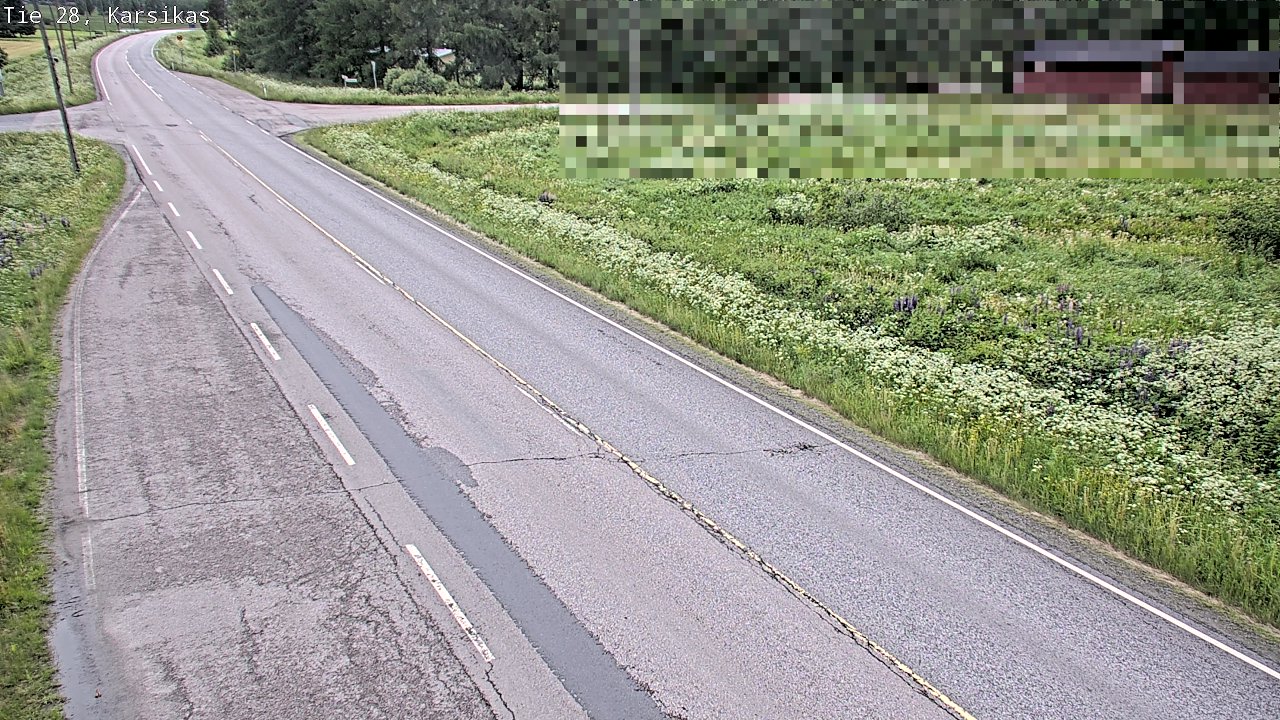 Weather Camera Image Road 28 Haapavesi, Karsikas, Haapavesi, Pohjois-Pohjanmaa