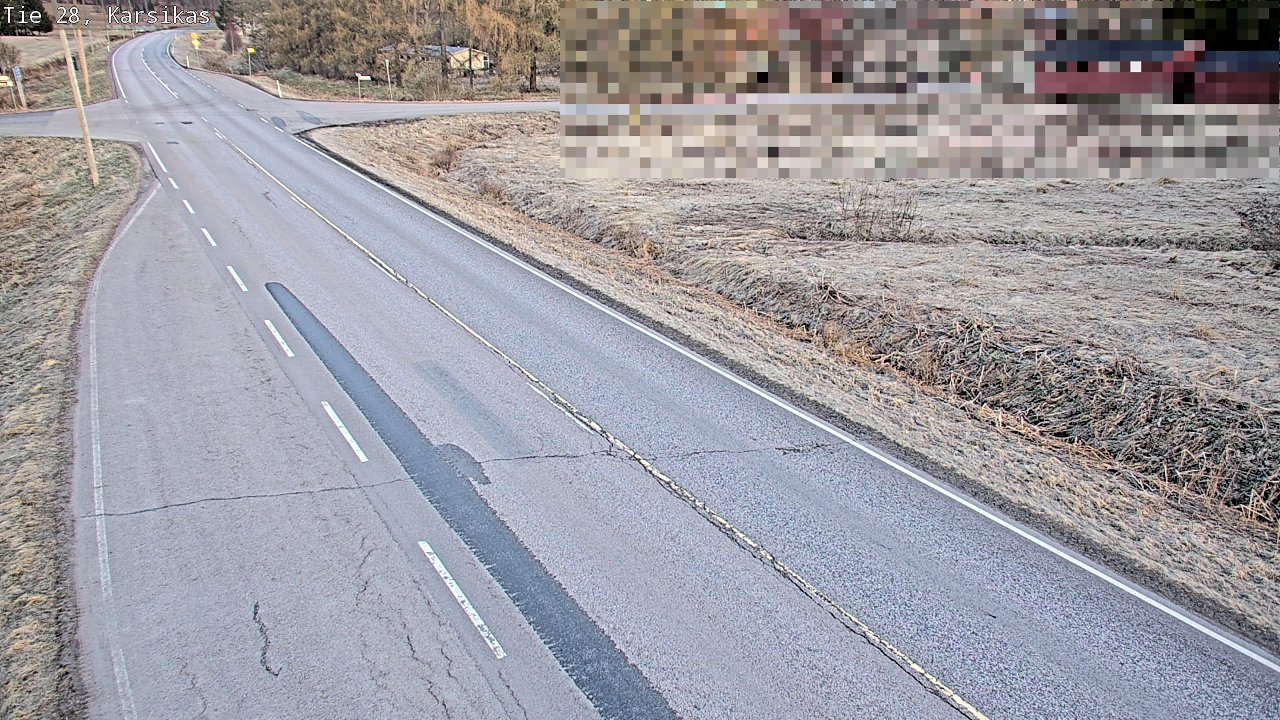 Weather Camera Image Väg 28 Haapavesi, Karsikas, Haapavesi, Pohjois-Pohjanmaa